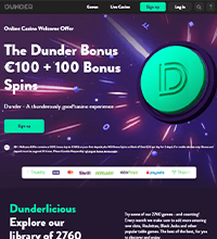 Dunder Casino Screenshot