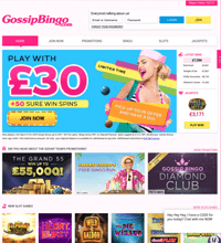 Gossip Bingo Casino Screenshot