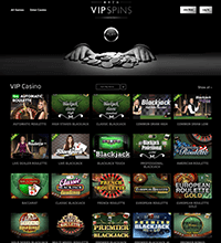 VIP Spins Casino Screenshot