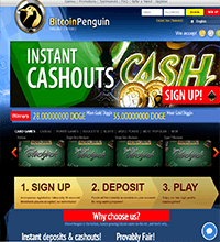 Bitcoin Penguin Casino Screenshot