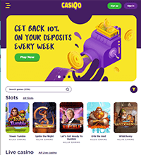 Casiqo Casino Screenshot