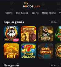 ExciteWin Casino Screenshot