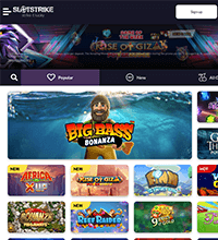 SlotStrike Casino Screenshot