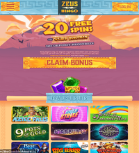 Zeus Bingo Casino Screenshot
