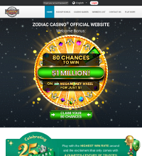 Zodiac Casino Screenshot