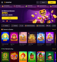 Zoome Casino Screenshot