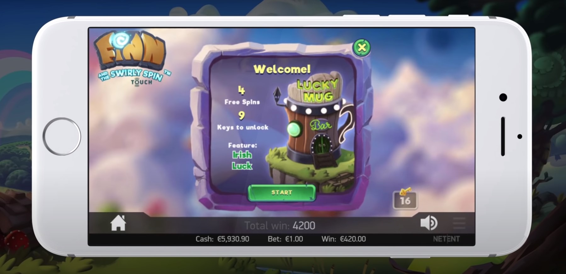 Finn and the Swirly Spin NetEnt