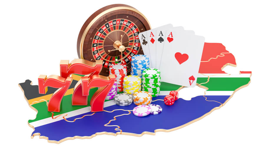 Best South African Casinos Map with Roulette Cards and Chips